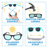 Size S (6m-2y): Jan & Jul Urban Xplorer Sunglasses - Black