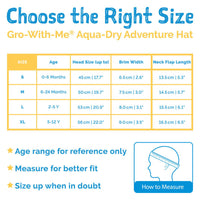 Size XL (5-12 years): Jan & Jul Aqua Dry Adventure Hat - Watermelon