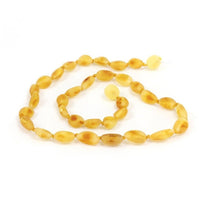 Small: Momma Goose-Baltic Amber Baby Necklace-Olive Raw Honey -1028S