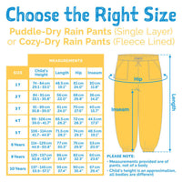 Size 5: Jan & Jul Nebula Blue Puddle-Dry Rain Pants NEW