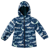 Size 3: Stephen Joseph All Over Print NAVY SHARK Raincoat NEW