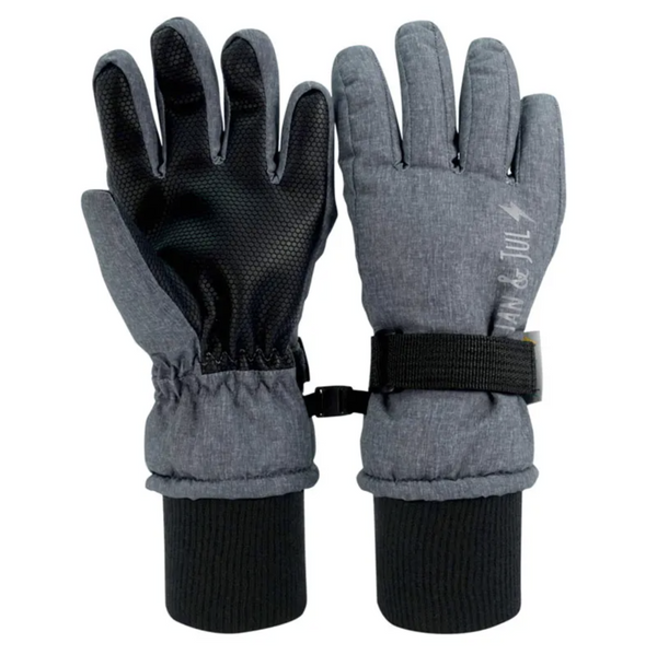 Size XL(8-10): Jan & Jul Heather Grey Waterproof GLOVES NEW