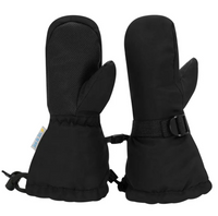 Size L (6-8): Jan & Jul BLACK Waterproof Mittens NEW