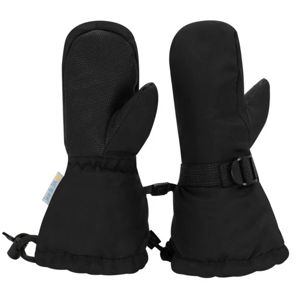 Size L (6-8): Jan & Jul BLACK Waterproof Mittens NEW