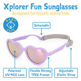 Size M (2-6Y): Jan & Jul HEART Sunglasses - Lavender Aurora