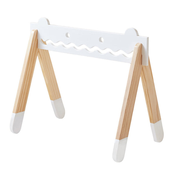 Wonder & Wise White/Natural Wood Funny Face Baby Gym