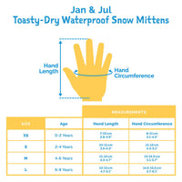 Size L(6-8): Jan & Jul BLUE Waterproof Mittens NEW