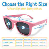 Size M (2-6Years): Jan & Jul Urban Xplorer Sunglasses - FROSTY BLUE Aurora