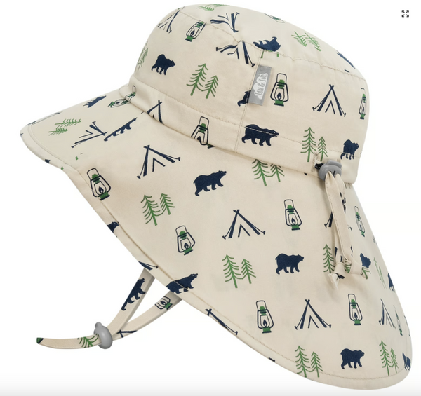 Size XL (5-12): Jan & Jul Cotton Adventure Hat - Bear Camp