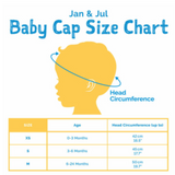 Size M (6-24): Jan & Jul Sun Soft Baby Cap - GREY