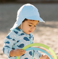 Size M (6-24): Jan & Jul Sun Soft Baby Cap - BLUE