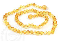 Medium:Momma Goose-Baltic Amber Baby Necklace-Baroque Lemon-1007M