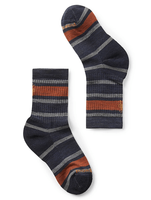 Size S (9-11.5): Smartwool Kids' HIKE Crew Navy Stripes Light Cushion NEW Socks