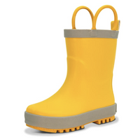 Size 8.5: Jan & Jul YELLOW Puddle Dry Loop Handle Rain Boots NEW