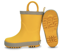 Size 11: Jan & Jul YELLOW Puddle Dry Loop Handle Rain Boots NEW