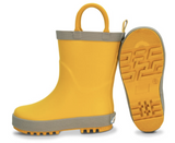 Size 10: Jan & Jul YELLOW Puddle Dry Loop Handle Rain Boots NEW