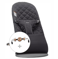 Baby Bjorn Dark Grey Quilted Bouncer Bliss w/ Toy Bar (retails $260)