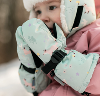 Size L (6-8): Jan & Jul MINTY FOREST Waterproof Mittens NEW