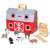 Melissa & Doug Wooden Fold And Go Barn