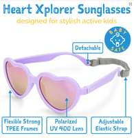 Size M (2-6y): Jan & Jul Urban Xplorer Sunglasses - LAVENDER HEART