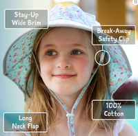 Size XL (5-12): Jan & Jul Cotton Adventure Hat - DOTS