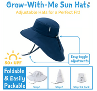 Size XL (5-12): Jan & Jul Cotton Adventure Hat - DOTS