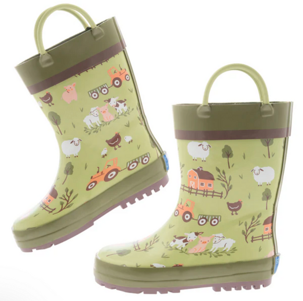 Size 10: Stephen Joseph FARM Rain Boots NEW