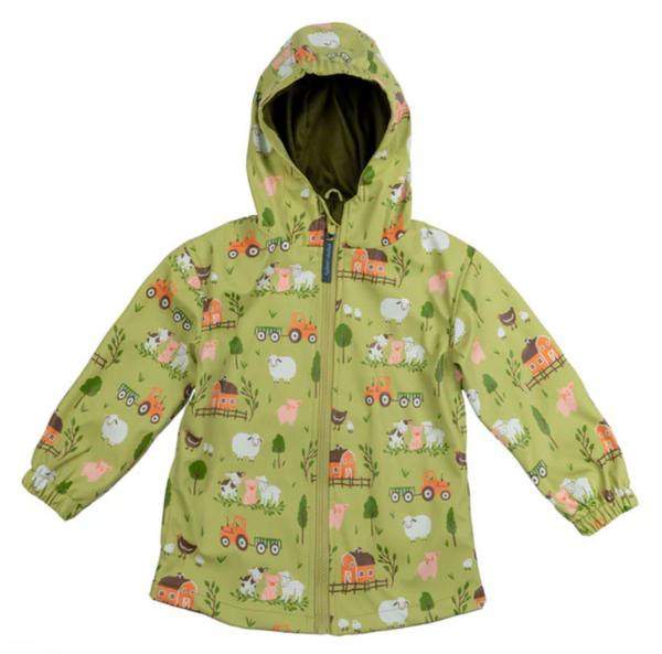 Size 2: Stephen Joseph Raincoat - FARM- NEW