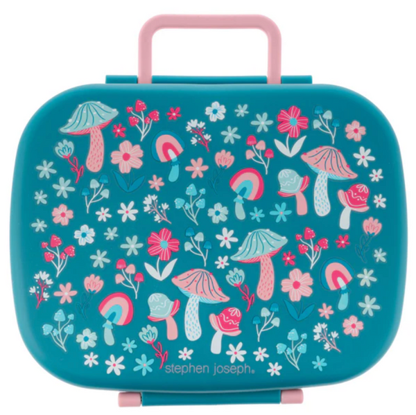 Stephen Joseph Bento Box w/Removable Tray - MUSHROOM- NEW