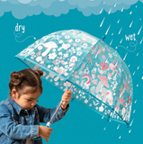Stephen Joseph Clear Color Changing Umbrella -SHARK-NEW