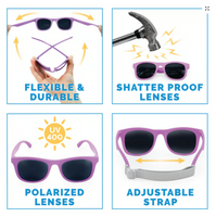 Size M (2-6y): Jan & Jul Urban Xplorer Sunglasses - PURPLE POPSICLE