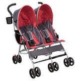 Delta Red/Gray Children LX Side by Side Umbrella Stroller