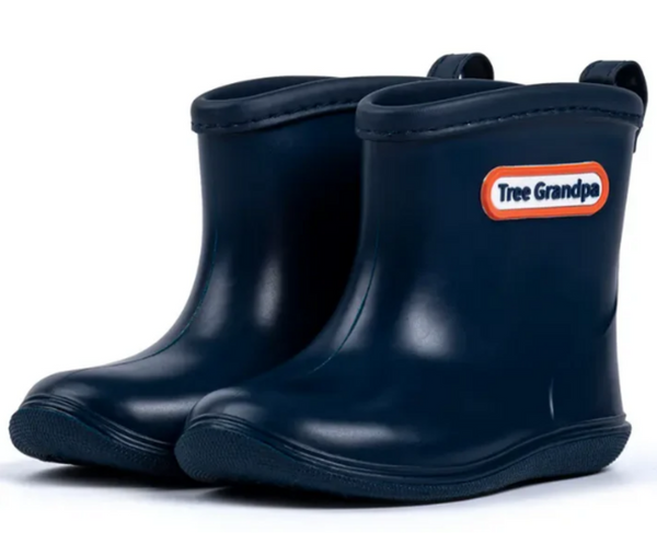 Size 9 (17cm): Tree Grandpa NAVY BLUE Rain Boots NEW