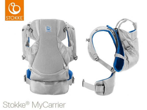 Stokke MyCarrier Front and Back Carrier- Gray/Blue