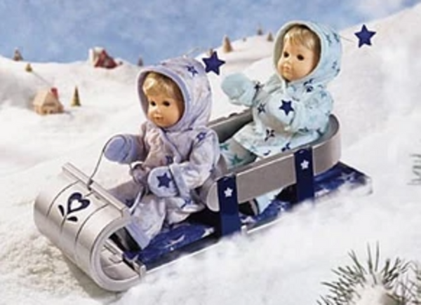 American Girl Bitty Baby Toboggan Snowy Day Sled