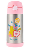 Stephen Joseph Double Walled Stainless Steel Flip Top Water Bottle - FRUIT - NEW
