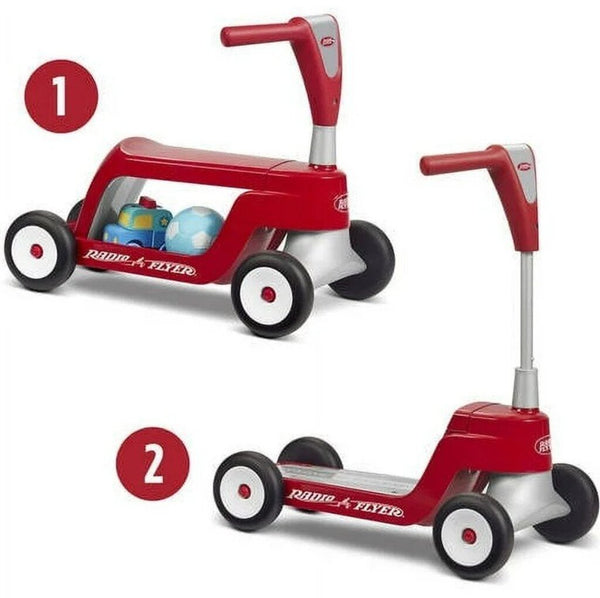 Radio Flyer Scoot 2 Scooter Convertible Sit-On Scooter
