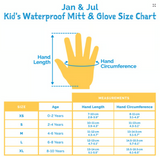 Size XL(8-10): Jan & Jul NEBULA BLUE Waterproof GLOVES NEW