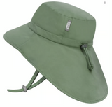 Size XL (5-12 years): Jan & Jul Cotton Adventure Hat - JUNIPER GREEN