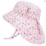 Size S (0-6m): Jan & Jul Cotton Adventure Hat - PINK BLOSSOMS