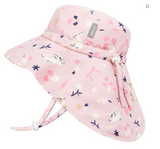Size M (6-24m): Jan & Jul Aqua Dry Adventure Hat - BUNNY FLOWERS