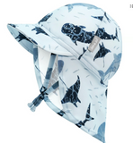 Size M (6-24): Jan & Jul Sun Soft UV Baby Cap - WHALE PLAY