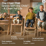 Tripp Trapp Stokke Grey High Chair w/ Tray & Seat Attachment