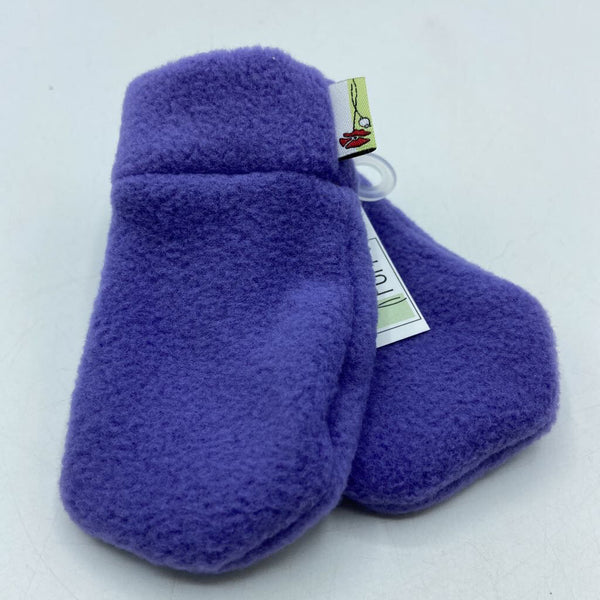 Size Infant 0-12m: Lofty Poppy Locally Made LAVENDER Fleece Mitts - NEW