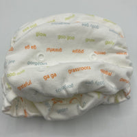 Size NB: gDiaper White Print Diaper Cover