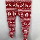 Size 6-9m: Pottery Barn Kids 1pc Red/White Snowflakes Holiday Print Footy Pjs