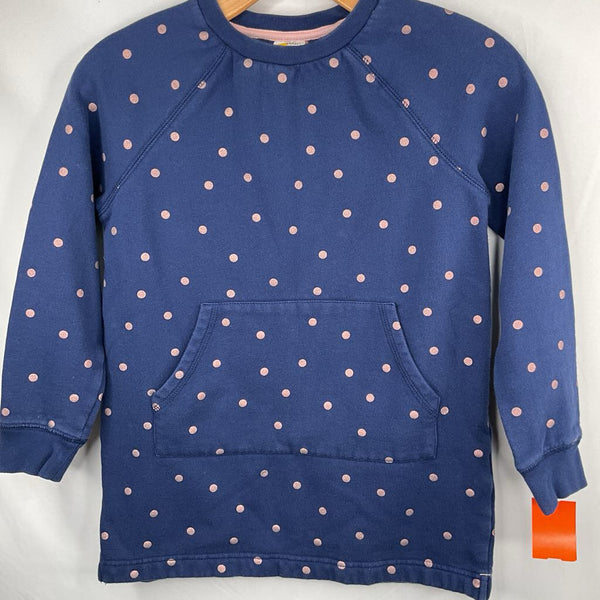 Size 11-12: Boden Navy/Metallic Pink Dots Pullover Sweatshirt