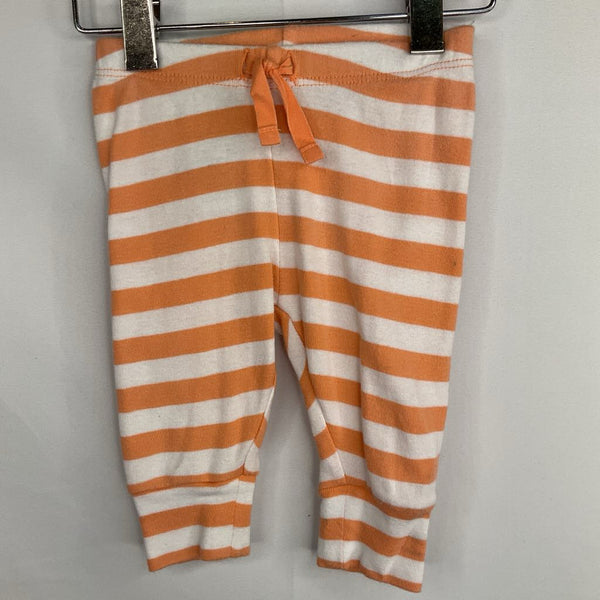 Size 0-3m: Gap Orange/White Striped Cozy Pants