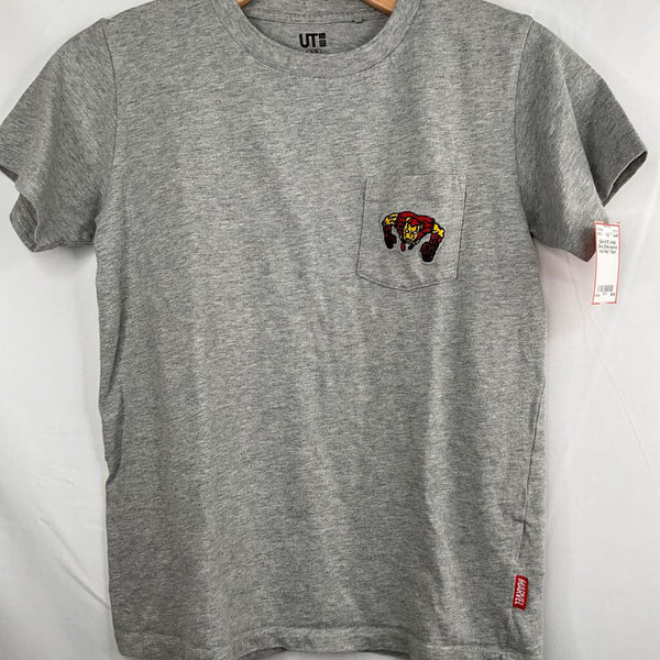 Size 9-10: Uniqlo Grey Embroidered Iron Man T-Shirt