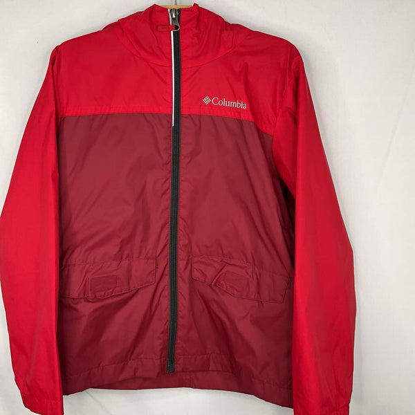 Size 6-8: Columbia Two Tone Red Fleece Lined Rain Coat